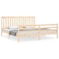 vidaXL Estructura de cama con cabecero madera maciza 200x200 cm vidaXL Estructura de cama con cabecero madera maciza 200x200 cm