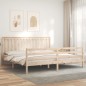 vidaXL Estructura de cama con cabecero madera maciza 200x200 cm vidaXL Estructura de cama con cabecero madera maciza 200x200 cm