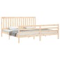 vidaXL Estructura de cama con cabecero madera maciza 200x200 cm vidaXL Estructura de cama con cabecero madera maciza 200x200 cm