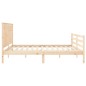 vidaXL Estructura de cama con cabecero madera maciza 200x200 cm vidaXL Estructura de cama con cabecero madera maciza 200x200 cm