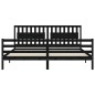 vidaXL Estructura de cama con cabecero madera maciza negro 200x200 cm vidaXL Estructura de cama con cabecero madera maciza negro 200x200 cm