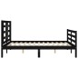 vidaXL Estructura de cama con cabecero madera maciza negro 120x200 cm vidaXL Estructura de cama con cabecero madera maciza negro 120x200 cm