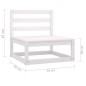vidaXL Set de salón de jardín de 3 piezas blanco madera maciza de pino vidaXL Set de salón de jardín de 3 piezas blanco madera maciza de pino