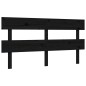 vidaXL Estructura de cama con cabecero madera maciza negro 160x200 cm vidaXL Estructura de cama con cabecero madera maciza negro 160x200 cm