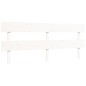 vidaXL Estructura cama de matrimonio con cabecero madera maciza blanco vidaXL Estructura cama de matrimonio con cabecero madera maciza blanco