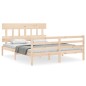 vidaXL Estructura de cama con cabecero madera maciza 160x200 cm vidaXL Estructura de cama con cabecero madera maciza 160x200 cm