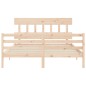 vidaXL Estructura de cama con cabecero madera maciza 160x200 cm vidaXL Estructura de cama con cabecero madera maciza 160x200 cm