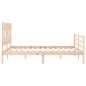 vidaXL Estructura de cama con cabecero madera maciza 160x200 cm vidaXL Estructura de cama con cabecero madera maciza 160x200 cm