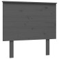 vidaXL Estructura de cama con cabecero madera maciza gris 90x200 cm vidaXL Estructura de cama con cabecero madera maciza gris 90x200 cm