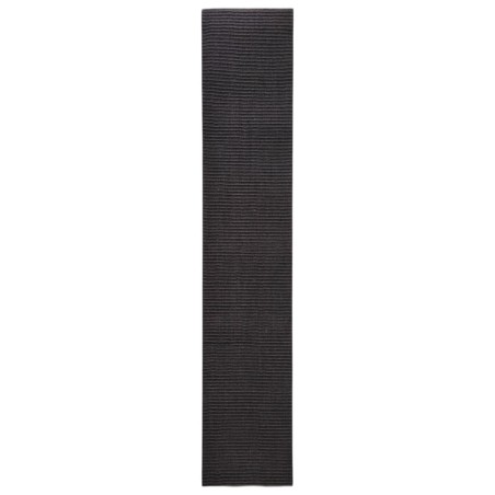 vidaXL Alfombra de sisal para rascador negro 66x350 cm