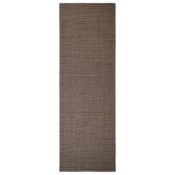 vidaXL Alfombra de sisal para rascador marrón 66x200 cm