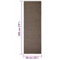 vidaXL Alfombra de sisal para rascador marrón 66x200 cm vidaXL Alfombra de sisal para rascador marrón 66x200 cm