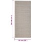 vidaXL Alfombra de sisal para rascador color arena 66x150 cm