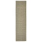 vidaXL Alfombra de sisal para rascador gris taupe 80x300 cm vidaXL Alfombra de sisal para rascador gris taupe 80x300 cm