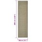 vidaXL Alfombra de sisal para rascador gris taupe 80x300 cm vidaXL Alfombra de sisal para rascador gris taupe 80x300 cm
