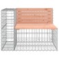 vidaXL Banco jardín diseño gaviones madera abeto Douglas 184x71x65,5cm