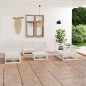 vidaXL Set de salón de jardín de 7 piezas blanco madera maciza de pino vidaXL Set de salón de jardín de 7 piezas blanco madera maciza de pino