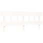 vidaXL Estructura cama de matrimonio con cabecero madera maciza blanco vidaXL Estructura cama de matrimonio con cabecero madera maciza blanco