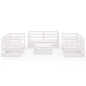 vidaXL Set de salón de jardín de 7 piezas blanco madera maciza de pino vidaXL Set de salón de jardín de 7 piezas blanco madera maciza de pino