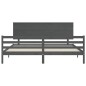 vidaXL Estructura de cama con cabecero madera maciza gris 200x200 cm vidaXL Estructura de cama con cabecero madera maciza gris 200x200 cm