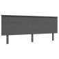 vidaXL Estructura de cama con cabecero madera maciza gris 200x200 cm vidaXL Estructura de cama con cabecero madera maciza gris 200x200 cm