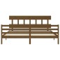 vidaXL Estructura cama y cabecero madera maciza marrón miel 200x200 cm vidaXL Estructura cama y cabecero madera maciza marrón miel 200x200 cm