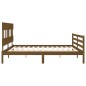 vidaXL Estructura cama y cabecero madera maciza marrón miel 200x200 cm vidaXL Estructura cama y cabecero madera maciza marrón miel 200x200 cm