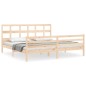 vidaXL Estructura de cama de matrimonio con cabecero madera maciza vidaXL Estructura de cama de matrimonio con cabecero madera maciza