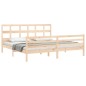 vidaXL Estructura de cama de matrimonio con cabecero madera maciza vidaXL Estructura de cama de matrimonio con cabecero madera maciza