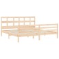 vidaXL Estructura de cama de matrimonio con cabecero madera maciza vidaXL Estructura de cama de matrimonio con cabecero madera maciza