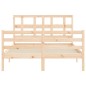 vidaXL Estructura de cama con cabecero madera maciza 140x200 cm vidaXL Estructura de cama con cabecero madera maciza 140x200 cm