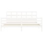 vidaXL Estructura de cama con cabecero madera maciza blanco 200x200 cm vidaXL Estructura de cama con cabecero madera maciza blanco 200x200 cm