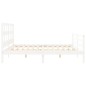vidaXL Estructura de cama con cabecero madera maciza blanco 200x200 cm vidaXL Estructura de cama con cabecero madera maciza blanco 200x200 cm