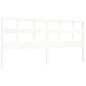 vidaXL Estructura de cama con cabecero madera maciza blanco 200x200 cm vidaXL Estructura de cama con cabecero madera maciza blanco 200x200 cm
