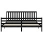 vidaXL Estructura de cama con cabecero madera maciza negro 200x200 cm vidaXL Estructura de cama con cabecero madera maciza negro 200x200 cm