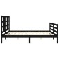 vidaXL Estructura de cama con cabecero madera maciza negro 200x200 cm vidaXL Estructura de cama con cabecero madera maciza negro 200x200 cm