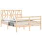 vidaXL Estructura de cama con cabecero madera maciza 140x190 cm vidaXL Estructura de cama con cabecero madera maciza 140x190 cm