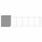 vidaXL Caseta perros corral acero galvanizado gris claro 165x659x181cm
