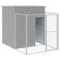 vidaXL Caseta perros corral acero galvanizado gris claro 165x659x181cm