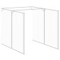vidaXL Caseta perros corral acero galvanizado gris claro 165x659x181cm