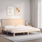 vidaXL Estructura de cama con cabecero madera maciza 200x200 cm vidaXL Estructura de cama con cabecero madera maciza 200x200 cm