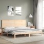 vidaXL Estructura de cama con cabecero madera maciza 200x200 cm vidaXL Estructura de cama con cabecero madera maciza 200x200 cm