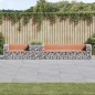 vidaXL Banco de jardín con cesta de gaviones madera abeto Douglas vidaXL Banco de jardín con cesta de gaviones madera abeto Douglas