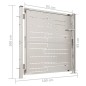 vidaXL Puerta de jardín de acero inoxidable 100x100 cm vidaXL Puerta de jardín de acero inoxidable 100x100 cm
