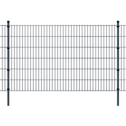 vidaXL Postes de valla 10 uds acero galvanizado gris 170 cm