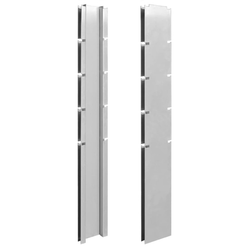 vidaXL Postes de valla 20 uds acero galvanizado plateado 140 cm vidaXL Postes de valla 20 uds acero galvanizado plateado 140 cm