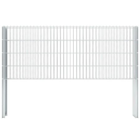 vidaXL Postes de valla 20 uds acero galvanizado plateado 140 cm