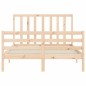 vidaXL Estructura de cama con cabecero madera maciza 140x190 cm vidaXL Estructura de cama con cabecero madera maciza 140x190 cm