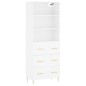 vidaXL Aparador alto madera contrachapada blanco 69,5x34x180 cm vidaXL Aparador alto madera contrachapada blanco 69,5x34x180 cm