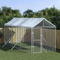 vidaXL Perrera de exterior con toldo acero galvanizado plata 2x6x2,5 m vidaXL Perrera de exterior con toldo acero galvanizado plata 2x6x2,5 m
